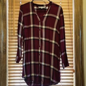 Plaid Button Down Dress